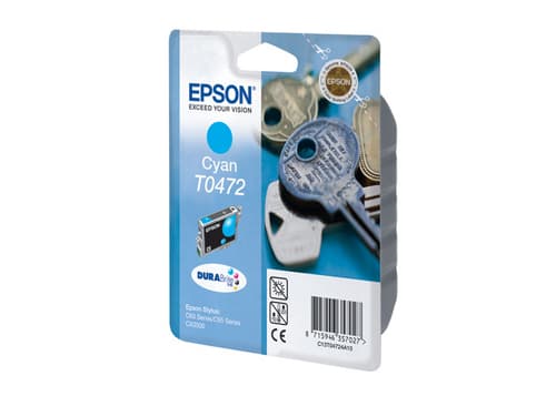 Epson T0472 - Cyan - original - blister - ink cartridge - for Stylus C63, C63 Photo Edition, C65, C83, CX3500, CX6500 — view 1
