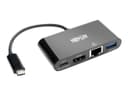 Eaton Tripp Lite Series USB C to HDMI Multiport Video Adapter Converter w/ USB-A Hub, USB-C PD Charging, Gigabit Ethernet Port, USB Type C to HDMI, USB Type-C