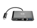 Eaton Tripp Lite Series USB C to HDMI Multiport Video Adapter Converter w/ USB-A Hub, USB-C PD Charging, Gigabit Ethernet Port, USB Type C to HDMI, USB Type-C