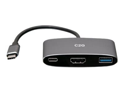 C2G USB C Docking Station with 4K HDMI, USB, and USB C - Power Delivery up to 100W - Docking station - USB-C / Thunderbolt 3 - HDMI