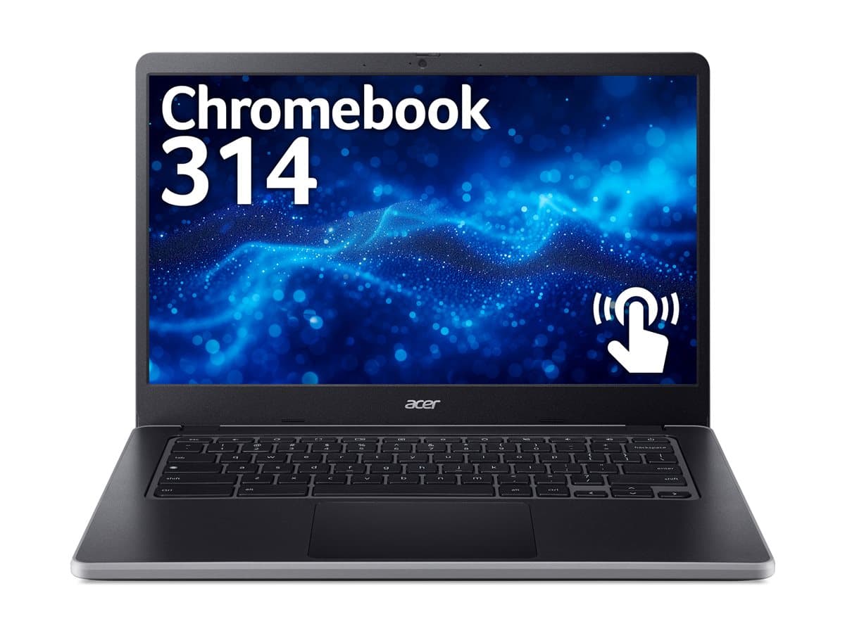 Acer Chromebook 314 C936T-TCO - Intel N-series - N100 / up to 3.4 GHz - Chrome OS - UHD Graphics - 8 GB RAM - 128 GB eMMC - 14" touchscreen 1920 x 1080 (Full HD) - Wi-Fi 6E - shale black - kbd: UK