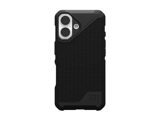 UAG Metropolis Series - Back cover for mobile phone - MagSafe compatibility - thermoplastic polyurethane (TPU), DuPont Kevlar - kevlar black - for Apple iPhone 16