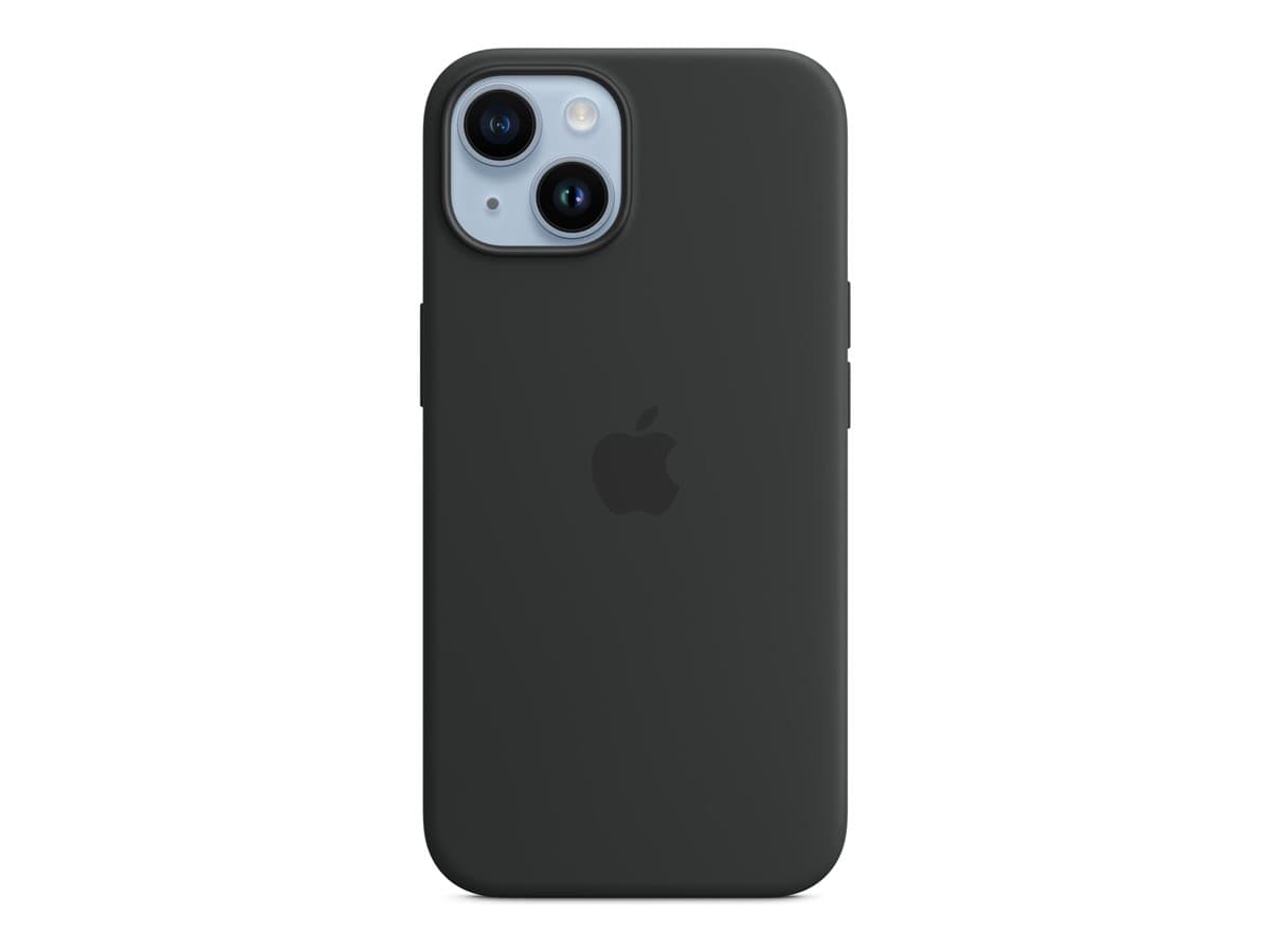 Apple - Back cover for mobile phone - MagSafe compatibility - silicone - midnight - for iPhone 14