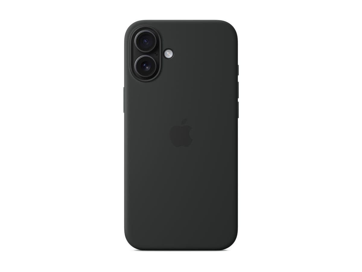 Apple - Back cover for mobile phone - MagSafe compatibility - silicone - black - for iPhone 16 Plus