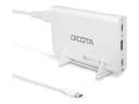 DICOTA - Power adapter - universal - 65 Watt - PD 3.0, QC 4.0+ - 3 output connectors (2 x USB-C, USB) - on cable: USB-C - white