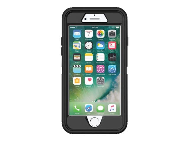 OtterBox Defender Case for iPhone 7/8/SE 2nd Gen/SE 3rd Gen, Shockproof, Drop Proof, Ultra-Rugged, Protective Case, 4x Tested to Military Standard, Black, No Retail Packaging