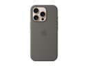 Apple - Back cover for mobile phone - MagSafe compatibility - silicone - stone grey - for iPhone 16 Pro