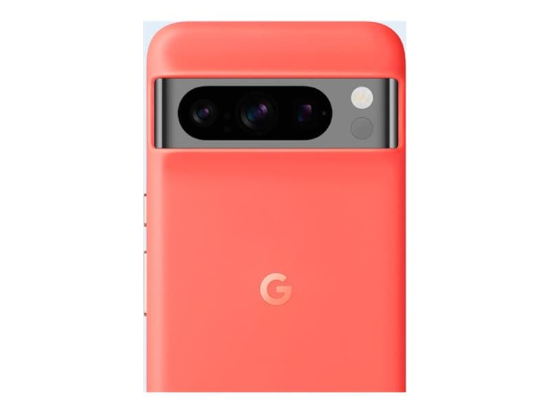 Google - Back cover for mobile phone - silicone, polycarbonate shell, aluminium - Coral - for Pixel 8 Pro