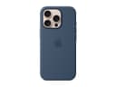Apple - Back cover for mobile phone - MagSafe compatibility - silicone - denim - for iPhone 16 Pro
