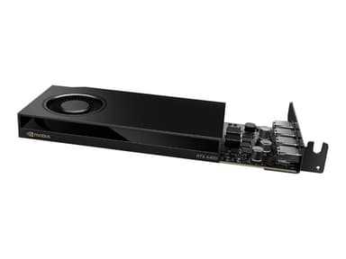 NVIDIA RTX A400 Graphics card 4GB GDDR6 PCIe4.0x8 low profile 4 x Mini DisplayPort - retail boxed -ATX I/O bracket attached + LP I/O bracket loose, Mini DP to DP dongle: 1pcs