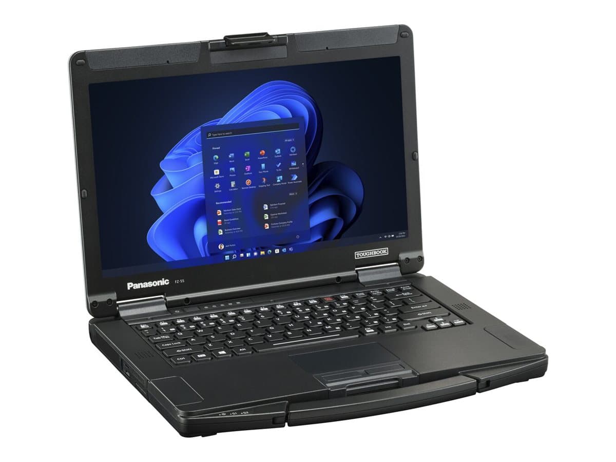 Panasonic Toughbook 55 - Rugged - Intel Core i5 - 1345U / up to 4.7 GHz - vPro Enterprise - Win 11 Pro - Intel Iris Xe Graphics - 16 GB RAM - 512 GB SSD NVMe, TCG Opal Encryption - 14" 1366 x 768 (HD) - Gigabit Ethernet - Wi-Fi 6E, Bluetooth - kbd: UK