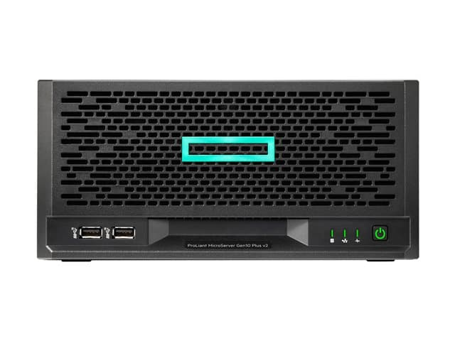 HPE ProLiant MicroServer Gen10 Plus v2 E-2314 4c 4LFF-NHP VROC 1TB HDD 180W Ext PS EMEA Server - This HPE pre built server includes the following: - 2x P43019-B21 HPE 16GB (1x16GB) Single Rank x8 DDR4-3200 CAS-22-22-22 Unbuffered Standard Memory Kit - 2x 801882-B21 HPE 1TB 6G 7.2k rpm SATA (3.5in) Non-Hot Plug Standard 1yr Warranty Hard Drive