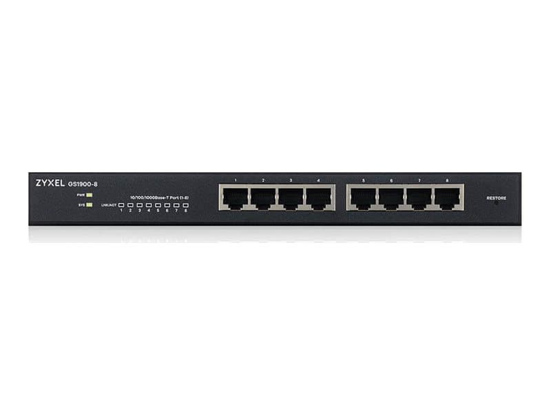 Zyxel GS1900 Series GS1900-8 - Switch - managed — view 1