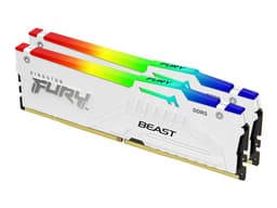 Kingston FURY Beast RGB - DDR5 - kit - 32 GB: 2 x 16 GB - DIMM 288-pin - 6800 MHz / PC5-54400 - CL34 - 1.4 V - unbuffered - on-die ECC - white