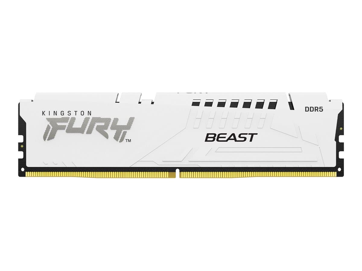 Kingston FURY Beast - DDR5 - module - 32 GB - DIMM 288-pin - 6400 MHz / PC5-51200 - CL32 - 1.4 V - unbuffered - on-die ECC - white — view 2