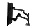 Ergotron LX Pro - Mounting kit (dual stacking arm) - modular - for 2 LCD displays - aluminium - black - screen size: up to 27" - desk-mountable
