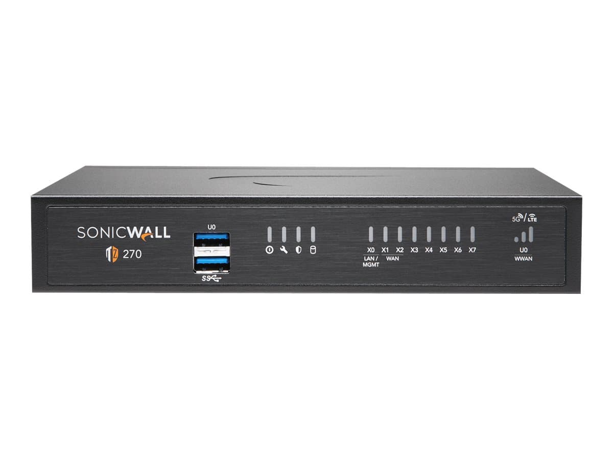 SonicWall TZ270 - Security appliance - 1GbE - NFR - desktop