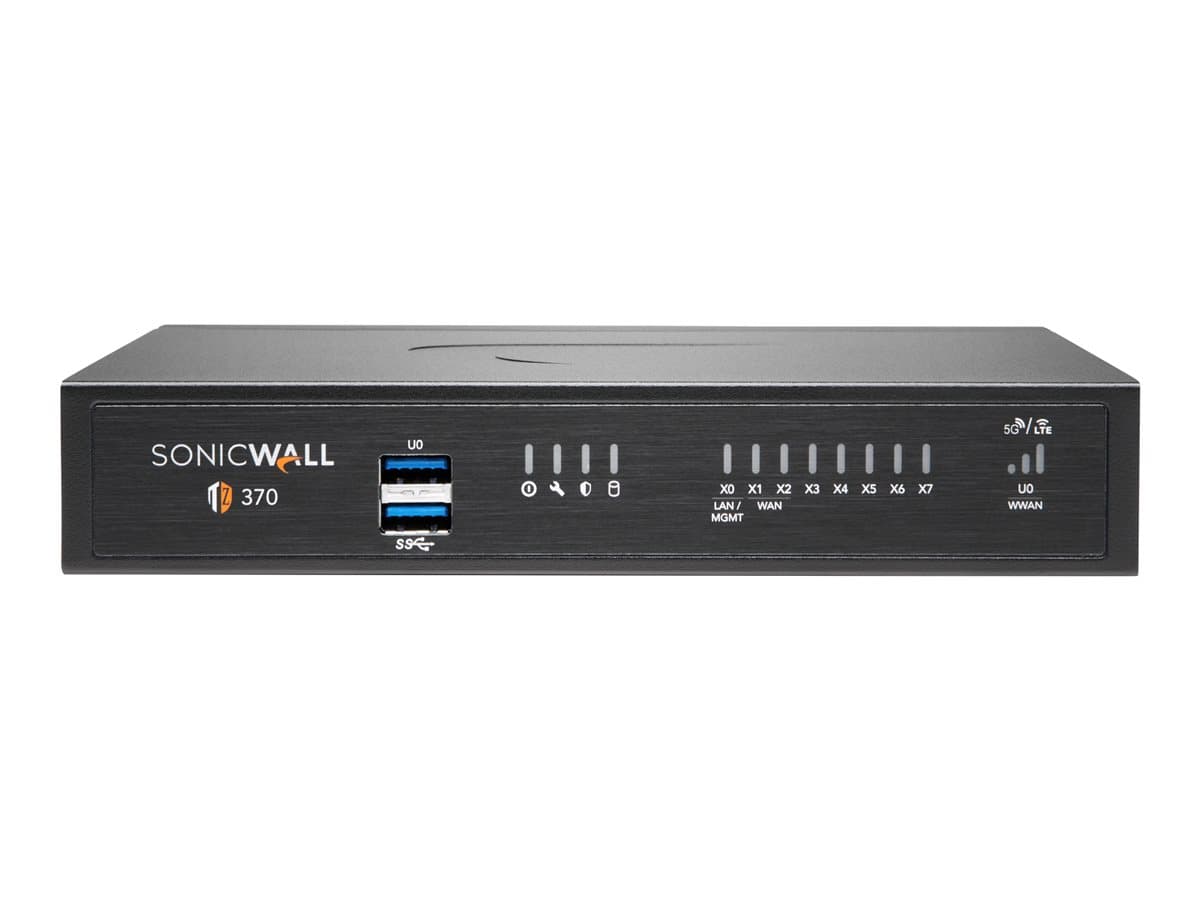 SonicWall TZ370 - Security appliance - 1GbE - NFR - desktop