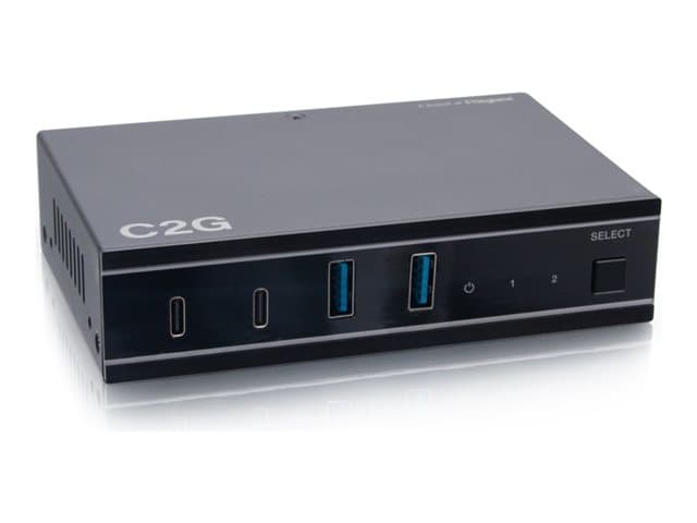 C2G 2x4 USB-C Switch with 2 USB-C Inputs to 2 USB-C and 2 USB-A Device Ports