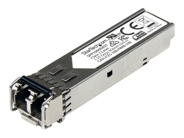 StarTech.com MSA Uncoded Compatible SFP Module, 1000BASE-SX, 1GbE Multi Mode (MMF) Fiber Optic Transceiver, 1GE Gigabit Ethernet SFP, LC Connector, 550m, 850nm, DDM, 1Gbps Mini GBIC Module — image 1