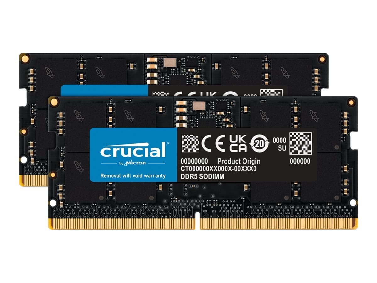 Crucial - DDR5 - kit - 48 GB: 2 x 24 GB - SO-DIMM 262-pin - 5600 MHz / PC5-44800
