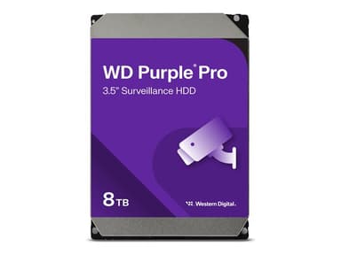 WD Purple Pro WD8002PURP - hard drive - 8 TB - surveillance, smart video - SATA 6Gb/s