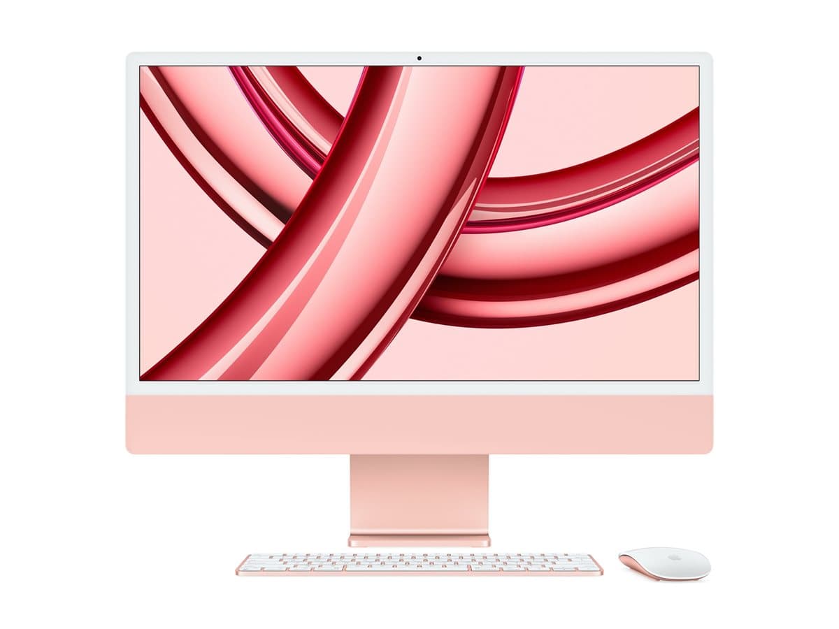 Allinone 24inch iMac with Retina 4.5K display M3 chip with 8core CPU and 8core GPU 8GB RAM 256GB SSD Pink Z198