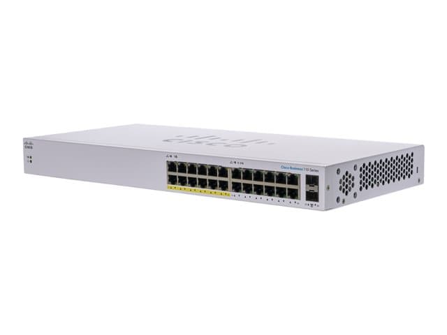 Cisco Business 110 Series 110-24PP - switch - 24 ports - unmanaged - rack-mountable