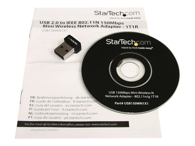 StarTech.com USB 150Mbps Mini Wireless N Network Adapter - 802.11n/g 1T1R (USB150WN1X1) - network adapter - USB 2.0 — view 2