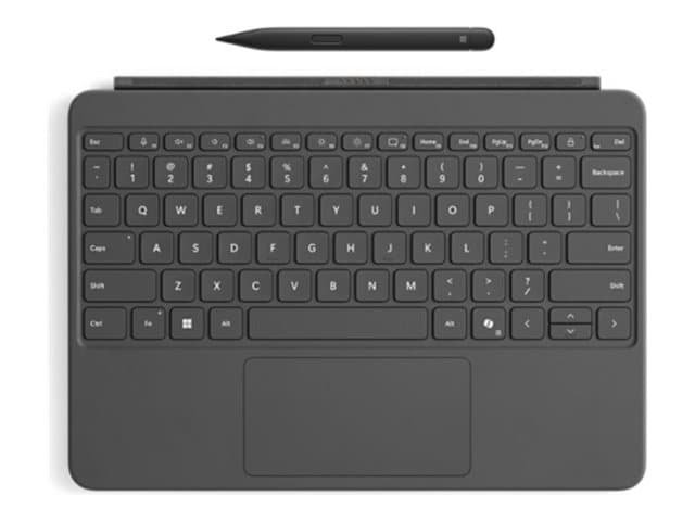 Microsoft Surface Pro Keyboard - 12-inch - keyboard - with touchpad, accelerometer - QWERTY - UK - slate - with Slim Pen Input Device