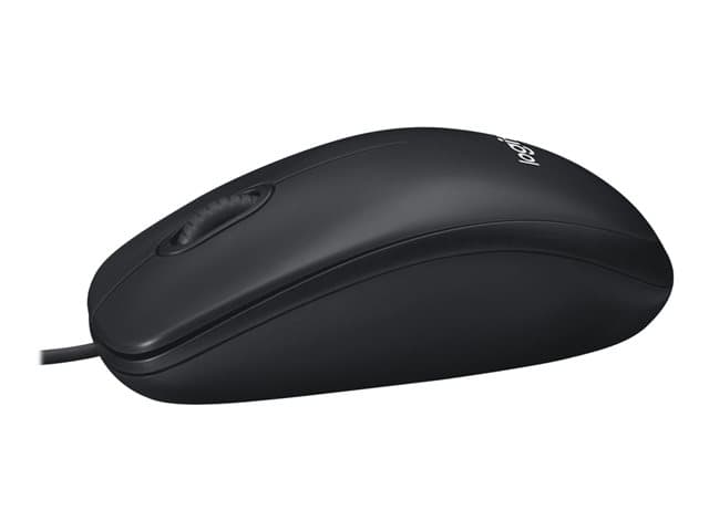 Logitech M100 - mouse - full size - USB - black — view 2