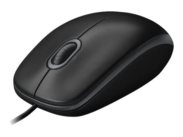 Logitech B100 - mouse - USB - black — view 3