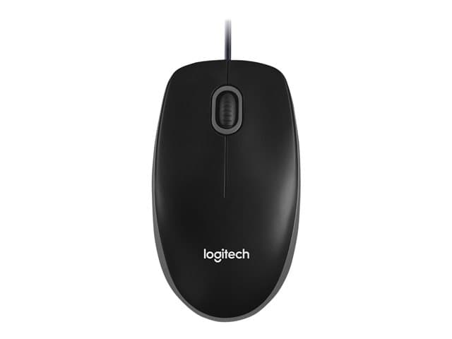 Logitech B100 - mouse - USB - black — view 2