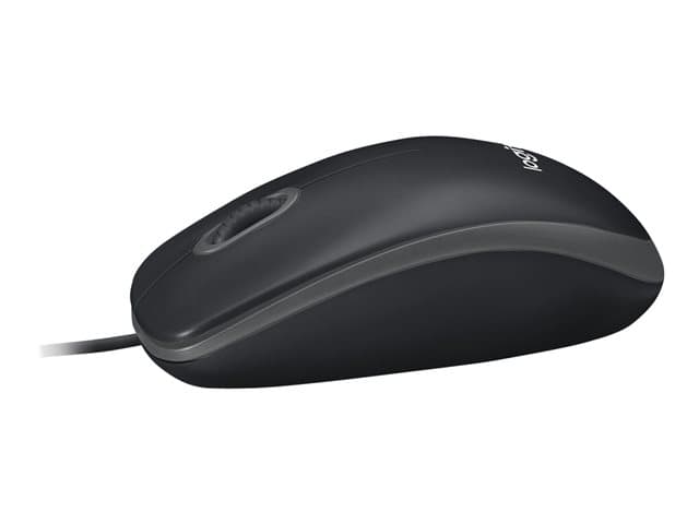 Logitech B100 - mouse - USB - black — view 6