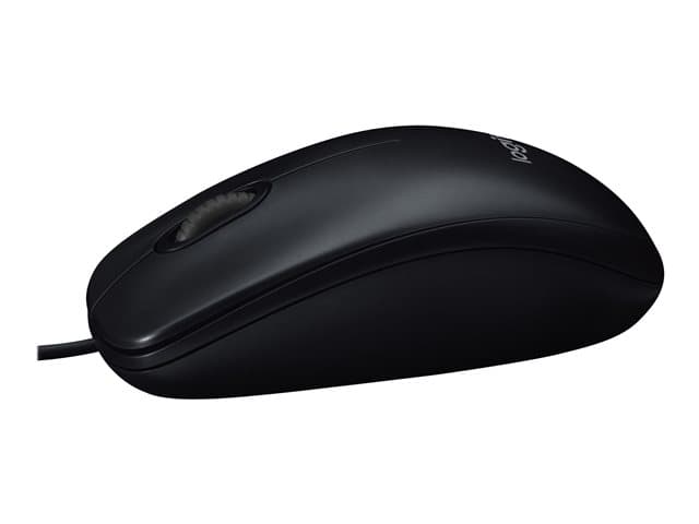 Logitech B100 - mouse - USB - black — view 7