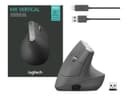 Logitech MX Vertical - vertical mouse - USB, Bluetooth, 2.4 GHz - graphite thumbnail 2