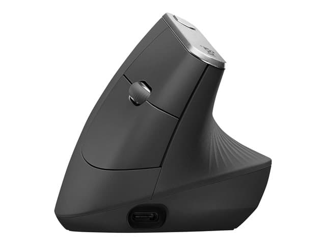 Logitech MX Vertical - vertical mouse - USB, Bluetooth, 2.4 GHz - graphite — view 5