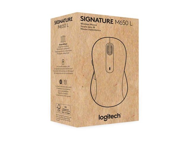 Logitech Signature M650 L for Business - mouse - 2.4 GHz, Bluetooth - graphite — view 6