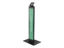 Compulocks Brandable VESA Floor Stand for Screens Up to 32 Inches stand - for LCD display - brandable, with large base plate - black