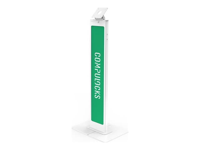 Compulocks Brandable VESA Floor Stand for Screens Up to 32 Inches stand - for LCD display - brandable, with large base plate - white — view 2
