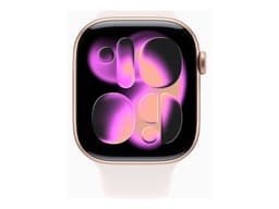 Apple Watch Series 11 (GPS) - rose gold aluminium - smart watch with sport band - light blush - 64 GB