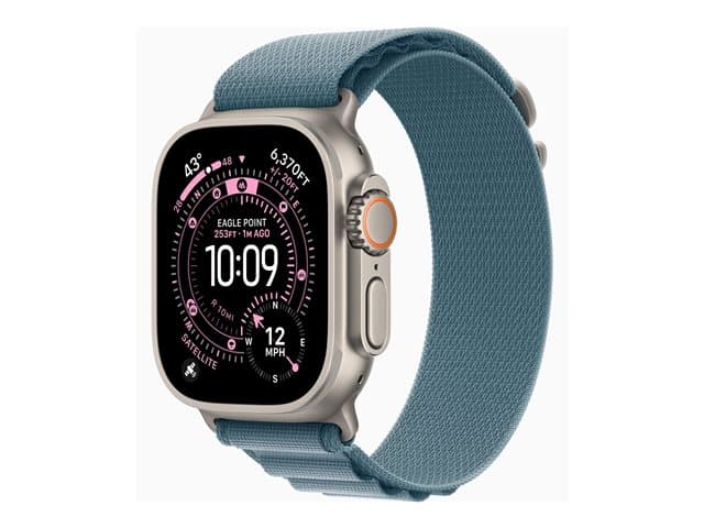 Apple Watch Ultra 3 - natural titanium - Yes smart watch with Alpine Loop - light blue - 64 GB