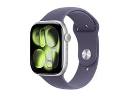 Apple Watch Series 11 (GPS) - silver aluminium - smart watch with sport band - purple fog - 64 GB