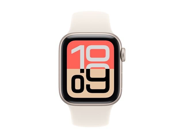 Apple Watch SE 3 (GPS + Cellular) - starlight aluminium - smart watch with sport band - starlight - 64 GB — view 3