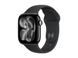 Apple Watch Series 11 (GPS + Cellular) - jet black aluminium - smart watch with sport band - black - 64 GB
