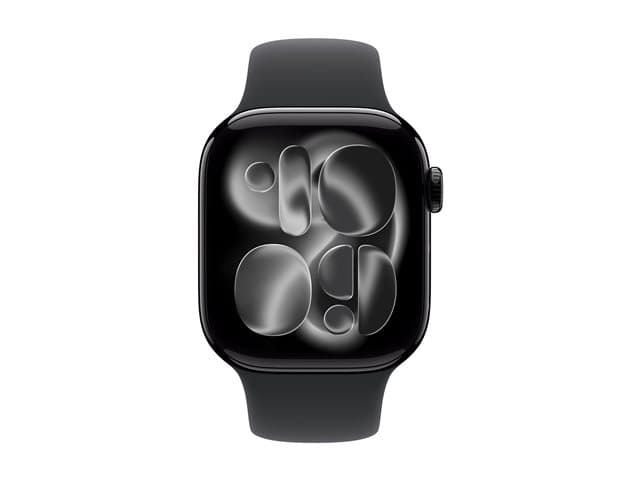 Apple Watch Series 11 (GPS + Cellular) - jet black aluminium - smart watch with sport band - black - 64 GB — view 2