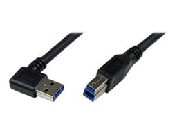 StarTech 1m Black SuperSpeed USB 3.0 Cable - Right Angle A to B - 3 ft USB 3 Cable - Right Angle USB 3.0 A (M) to USB 3.0 B (M) (USB3SAB1MRA) - USB cable
