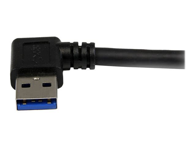 StarTech 1m Black SuperSpeed USB 3.0 Cable - Right Angle A to B - 3 ft USB 3 Cable - Right Angle USB 3.0 A (M) to USB 3.0 B (M) (USB3SAB1MRA) - USB cable — view 3