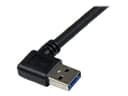 StarTech 1m Black SuperSpeed USB 3.0 Cable - Right Angle A to B - 3 ft USB 3 Cable - Right Angle USB 3.0 A (M) to USB 3.0 B (M) (USB3SAB1MRA) - USB cable thumbnail 4