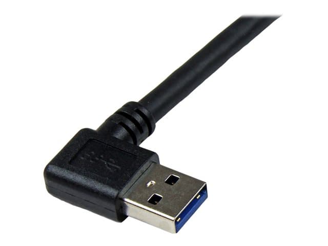 StarTech 1m Black SuperSpeed USB 3.0 Cable - Right Angle A to B - 3 ft USB 3 Cable - Right Angle USB 3.0 A (M) to USB 3.0 B (M) (USB3SAB1MRA) - USB cable — view 5